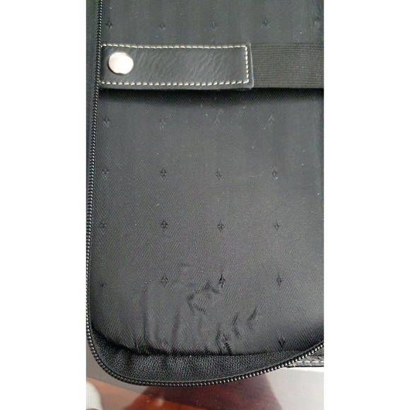 FOSSIL Genuine Black Leather TIE TRAVEL CASE Tie Keeper Organizer 16" Long - Picture 7 of 7